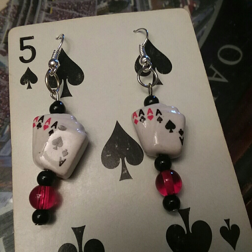 Handmade card earrings